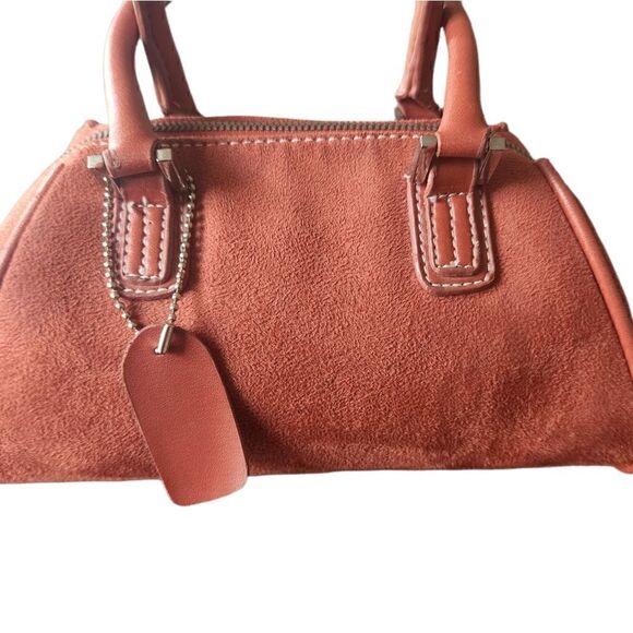 VINTAGE Rust Suede Mini Satchel Bag - Picture 2 of 6